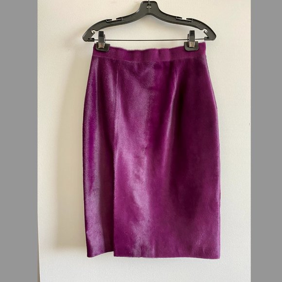 NWOT Brandon Maxwell Calf Hair Pencil Skirt - Picture 1 of 4